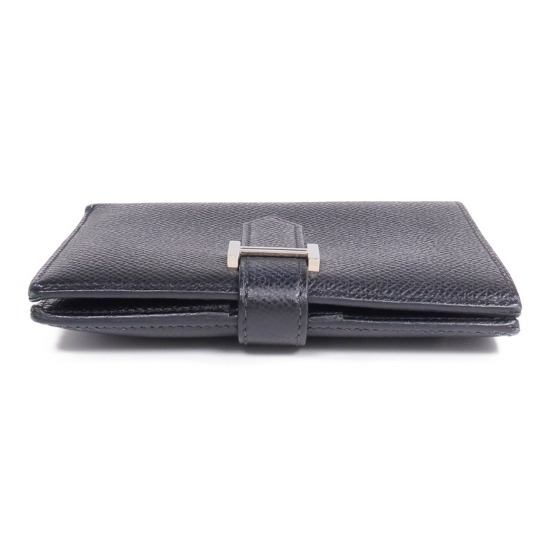 HERMES Epsom皮革Bearn Compact Wallet錢包Noir-5