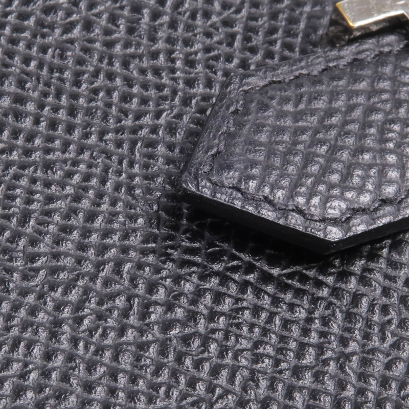 HERMES Epsom皮革Bearn Compact Wallet錢包Noir-15