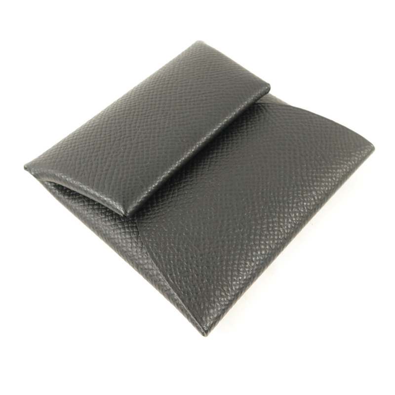 HERMES Epsom皮革Bastia Coin Purse零錢包Noir-2