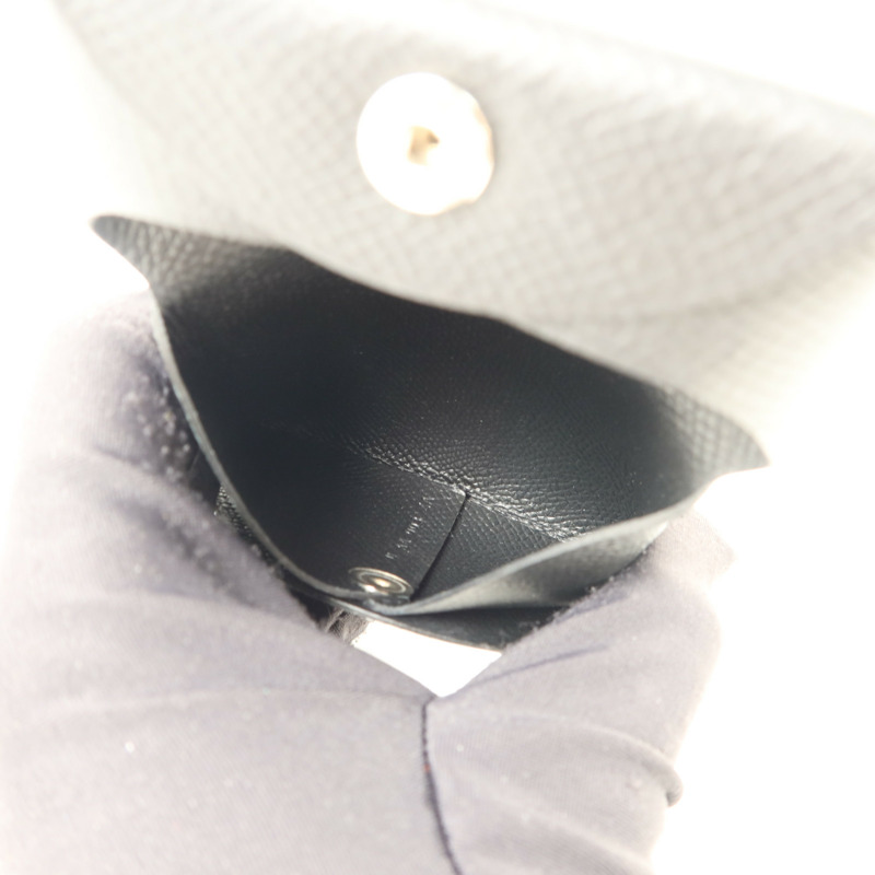 HERMES Epsom皮革Bastia Coin Purse零錢包Noir-4