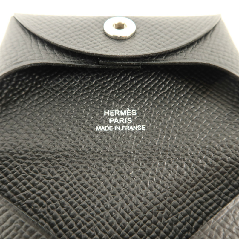 HERMES Epsom皮革Bastia Coin Purse零錢包Noir-5