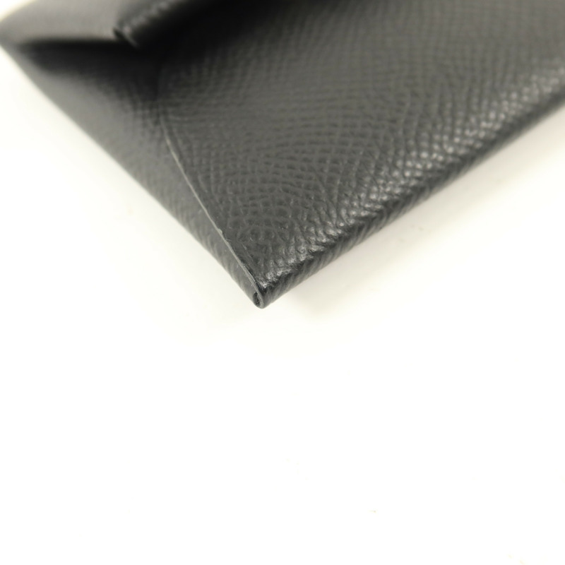 HERMES Epsom皮革Bastia Coin Purse零錢包Noir-11