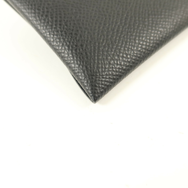 HERMES Epsom皮革Bastia Coin Purse零錢包Noir-13