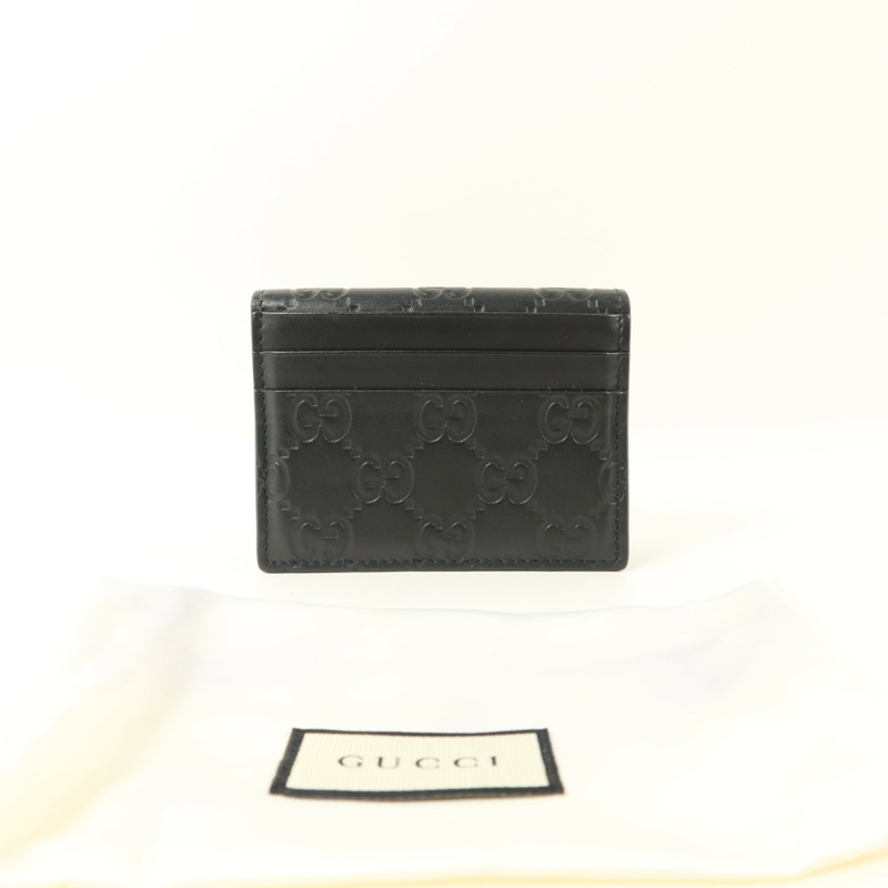 GUCCI 牛皮皮革Signature Card Case卡片套-8