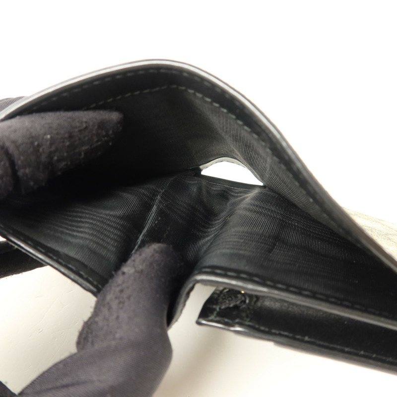 GUCCI 塗層帆布/牛皮皮革GG Supreme Bees Folded Wallet錢包-5