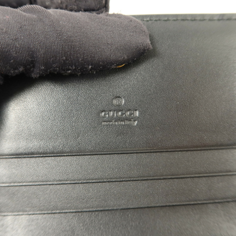 GUCCI 塗層帆布/牛皮皮革GG Supreme Bees Folded Wallet錢包-7