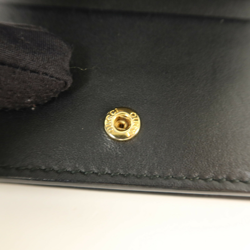 GUCCI 塗層帆布/牛皮皮革GG Supreme Bees Folded Wallet錢包-10