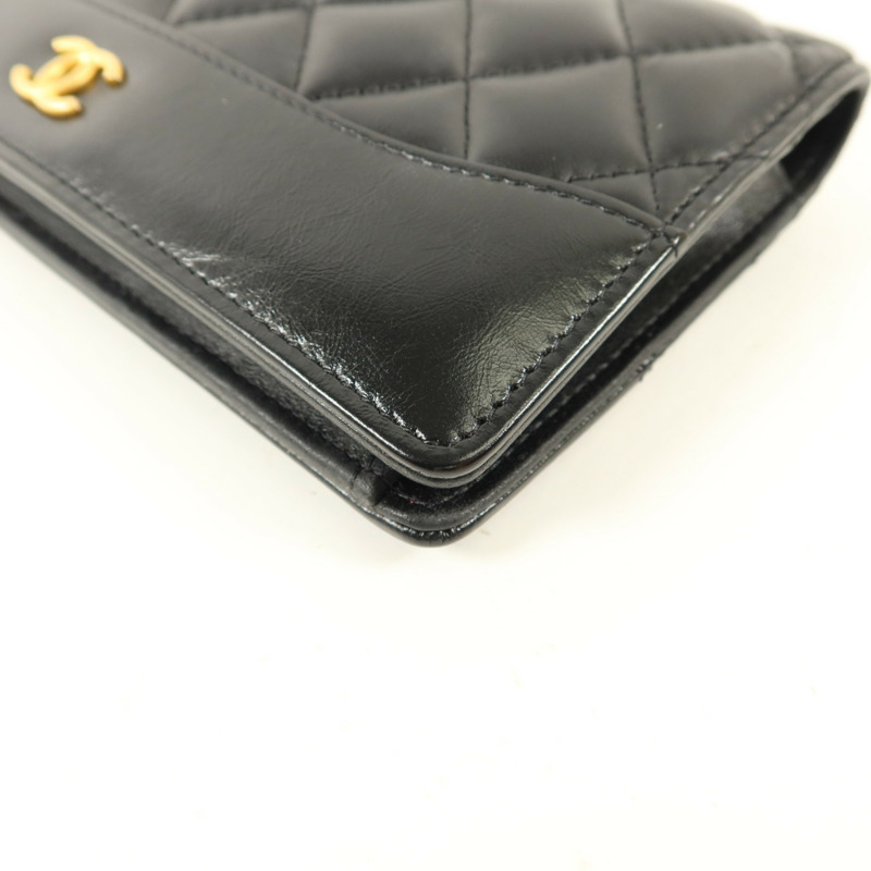 CHANEL 牛皮皮革Gabrielle Long Wallet長錢包-10