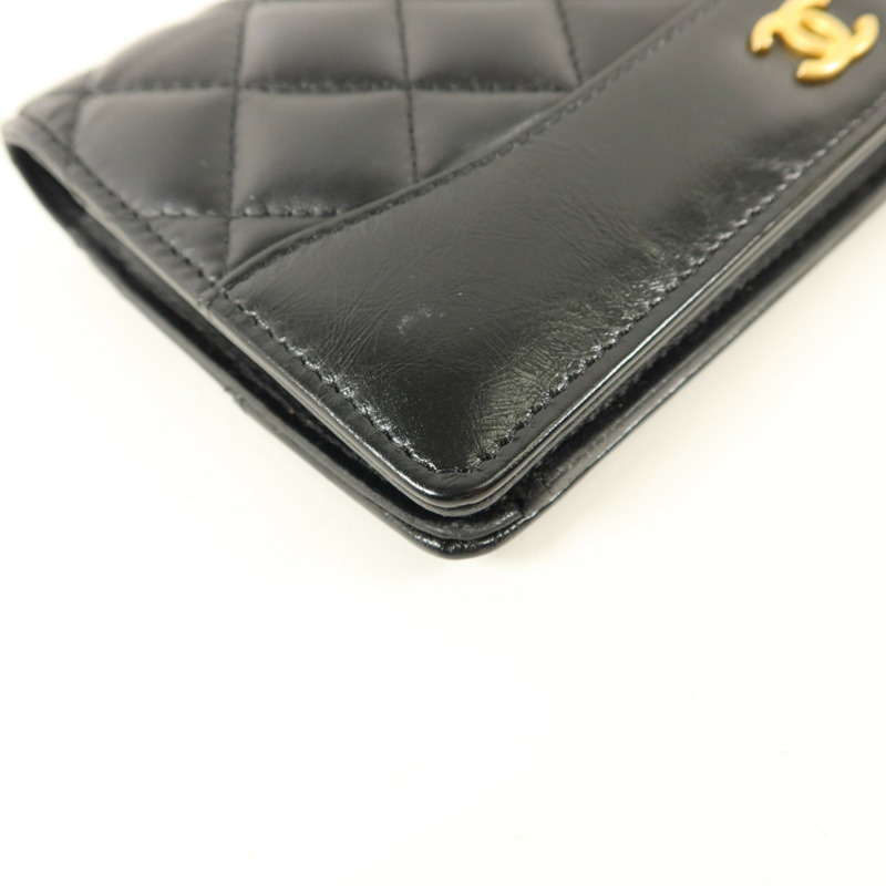CHANEL 牛皮皮革Gabrielle Long Wallet長錢包-11