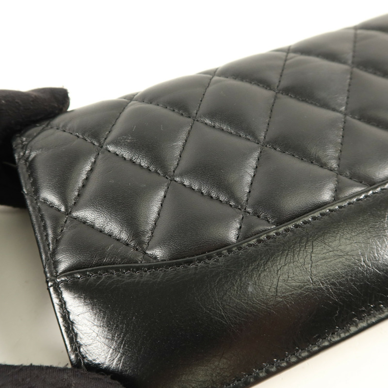 CHANEL 牛皮皮革Gabrielle Long Wallet長錢包-14