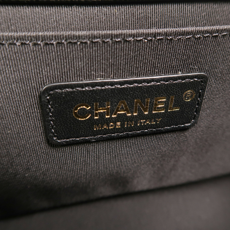 CHANEL 牛皮皮革Boy 25鏈帶肩背袋-5