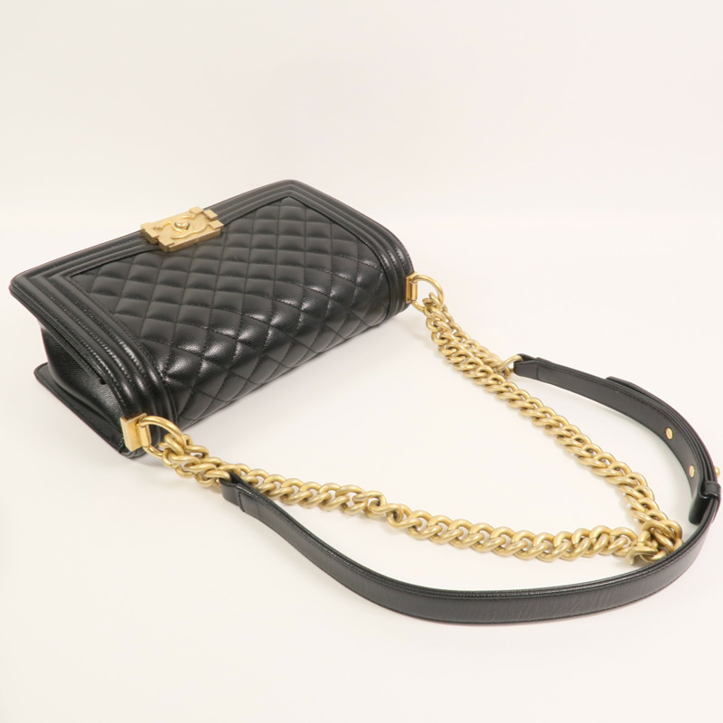 CHANEL 牛皮皮革Boy 25鏈帶肩背袋-7