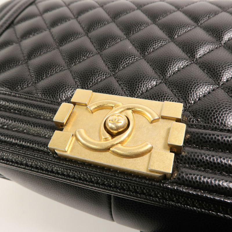 CHANEL 牛皮皮革Boy 25鏈帶肩背袋-8