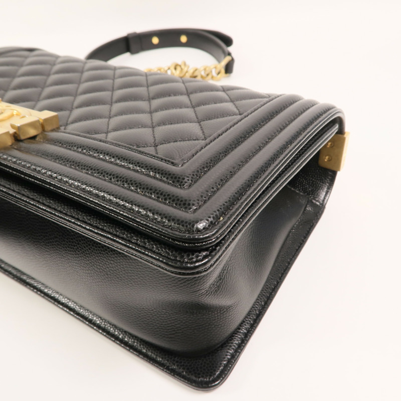 CHANEL 牛皮皮革Boy 25鏈帶肩背袋-12