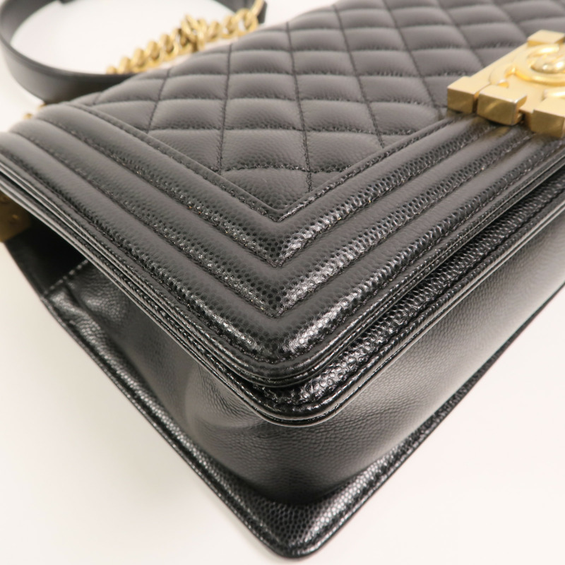 CHANEL 牛皮皮革Boy 25鏈帶肩背袋-13