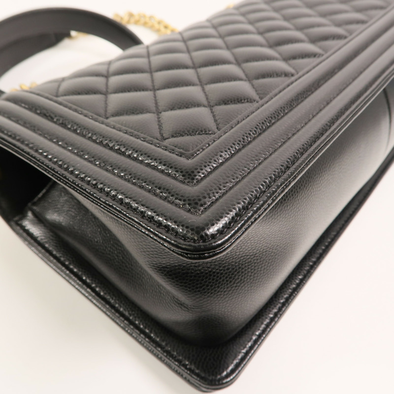 CHANEL 牛皮皮革Boy 25鏈帶肩背袋-15