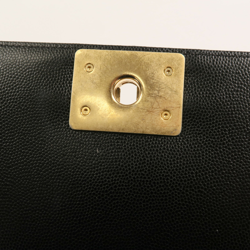 CHANEL 牛皮皮革Boy 25鏈帶肩背袋-16