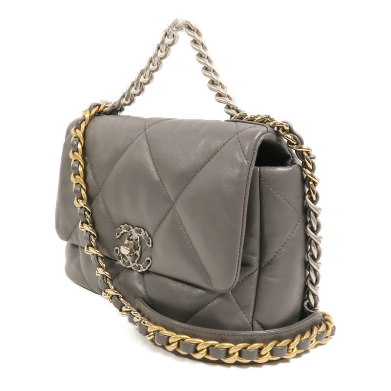 CHANEL 羊皮皮革C19 Small手挽肩背兩用袋-2