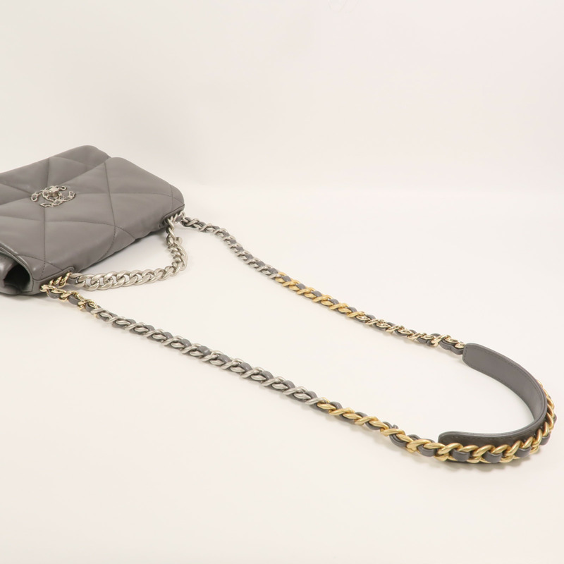 CHANEL 羊皮皮革C19 Small手挽肩背兩用袋-7