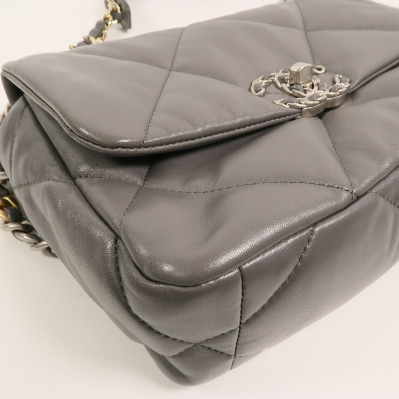 CHANEL 羊皮皮革C19 Small手挽肩背兩用袋-11