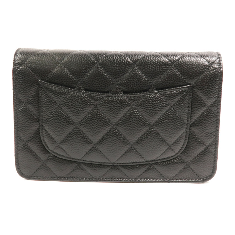 CHANEL 牛皮皮革WOC Wallet On Chain鏈帶肩背袋-1