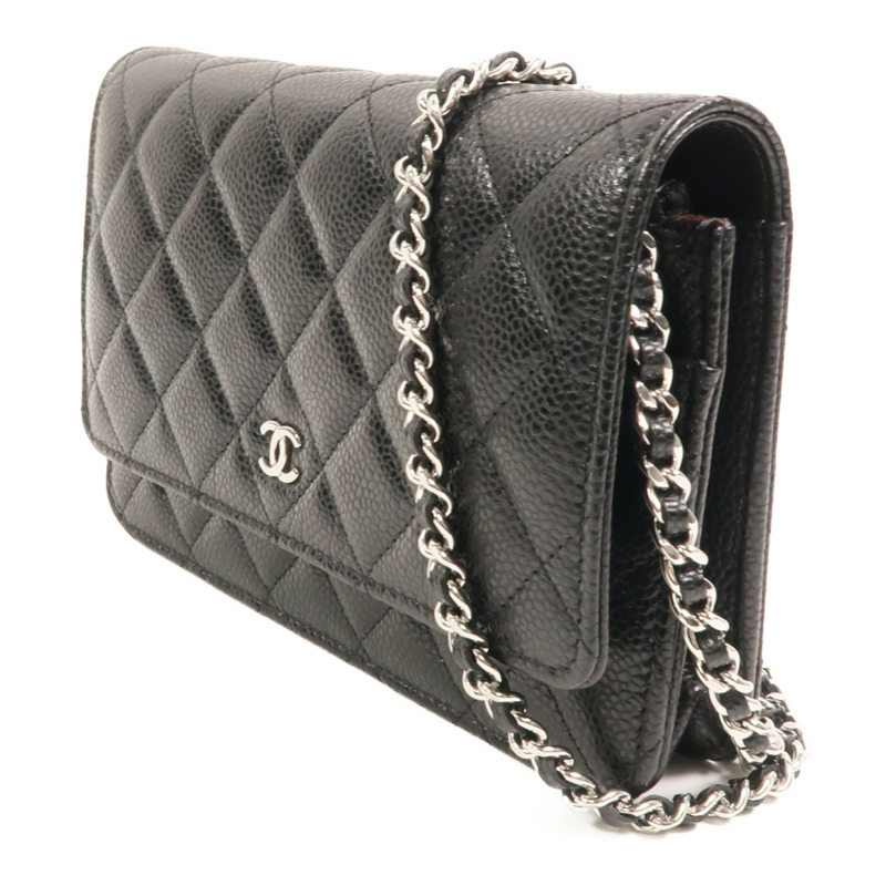 CHANEL 牛皮皮革WOC Wallet On Chain鏈帶肩背袋-2