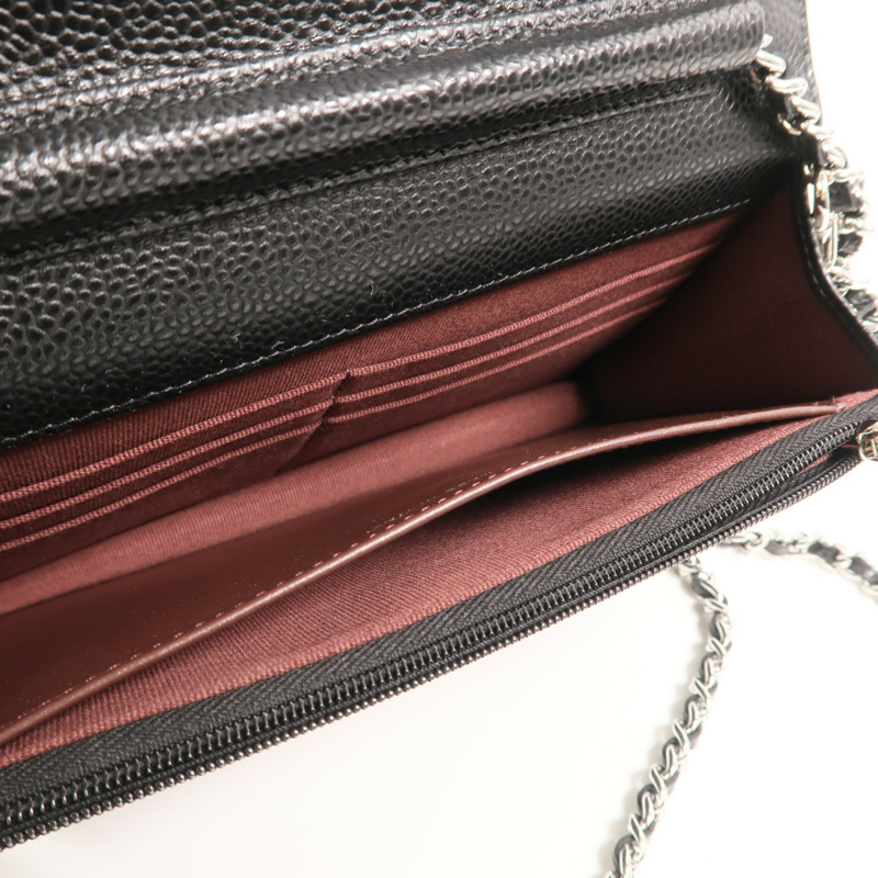 CHANEL 牛皮皮革WOC Wallet On Chain鏈帶肩背袋-4