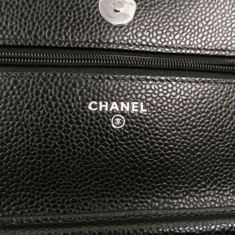 CHANEL 牛皮皮革WOC Wallet On Chain鏈帶肩背袋-5