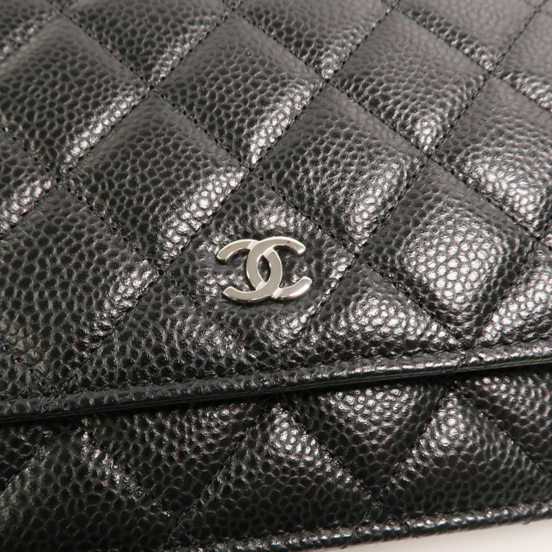CHANEL 牛皮皮革WOC Wallet On Chain鏈帶肩背袋-9