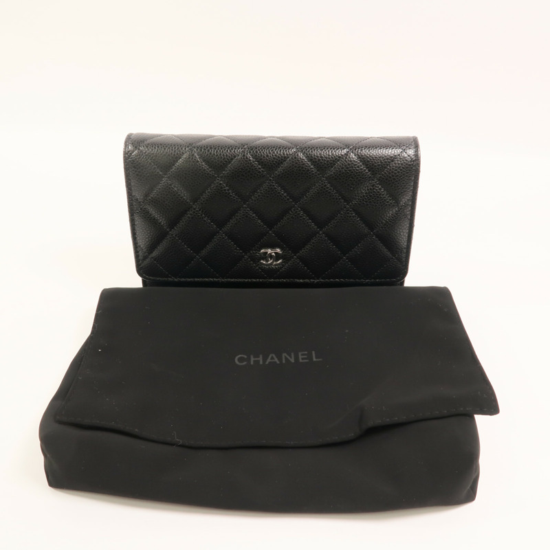 CHANEL 牛皮皮革WOC Wallet On Chain鏈帶肩背袋-10