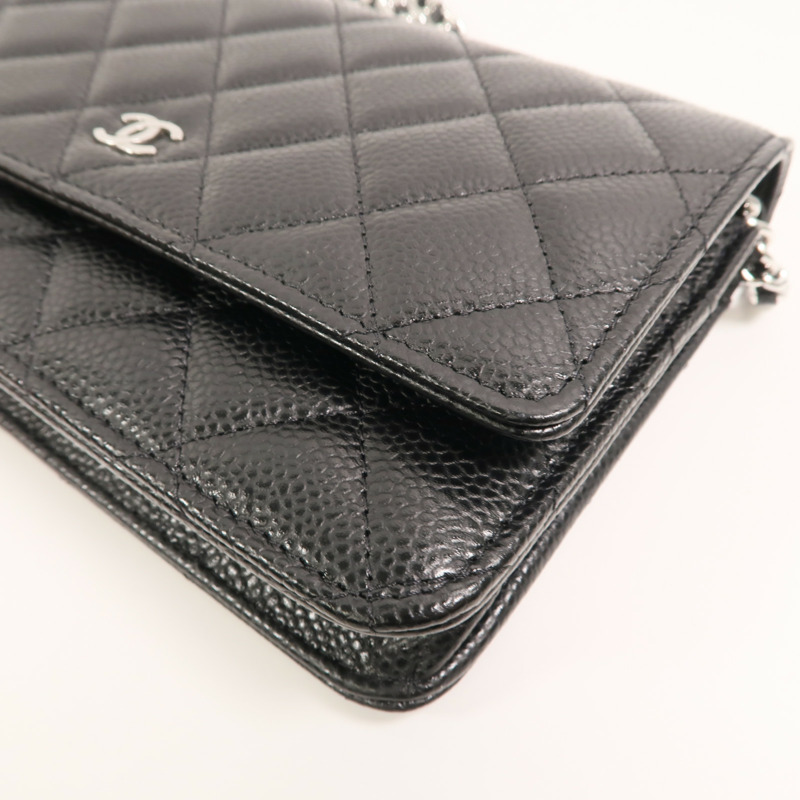 CHANEL 牛皮皮革WOC Wallet On Chain鏈帶肩背袋-11
