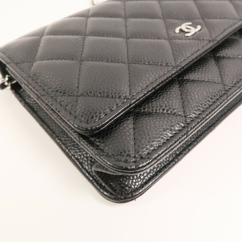 CHANEL 牛皮皮革WOC Wallet On Chain鏈帶肩背袋-12