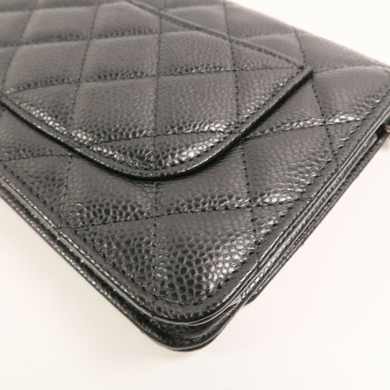 CHANEL 牛皮皮革WOC Wallet On Chain鏈帶肩背袋-13