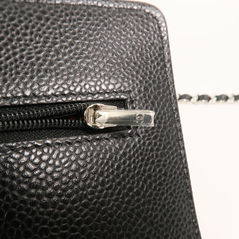 CHANEL 牛皮皮革WOC Wallet On Chain鏈帶肩背袋-15