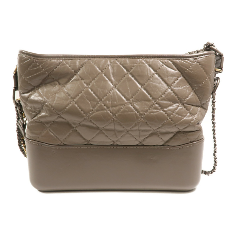 CHANEL 牛皮皮革Gabrielle Medium鏈帶肩背袋-1