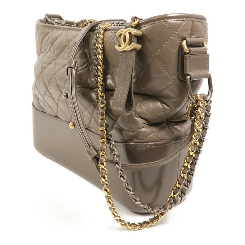 CHANEL 牛皮皮革Gabrielle Medium鏈帶肩背袋-2