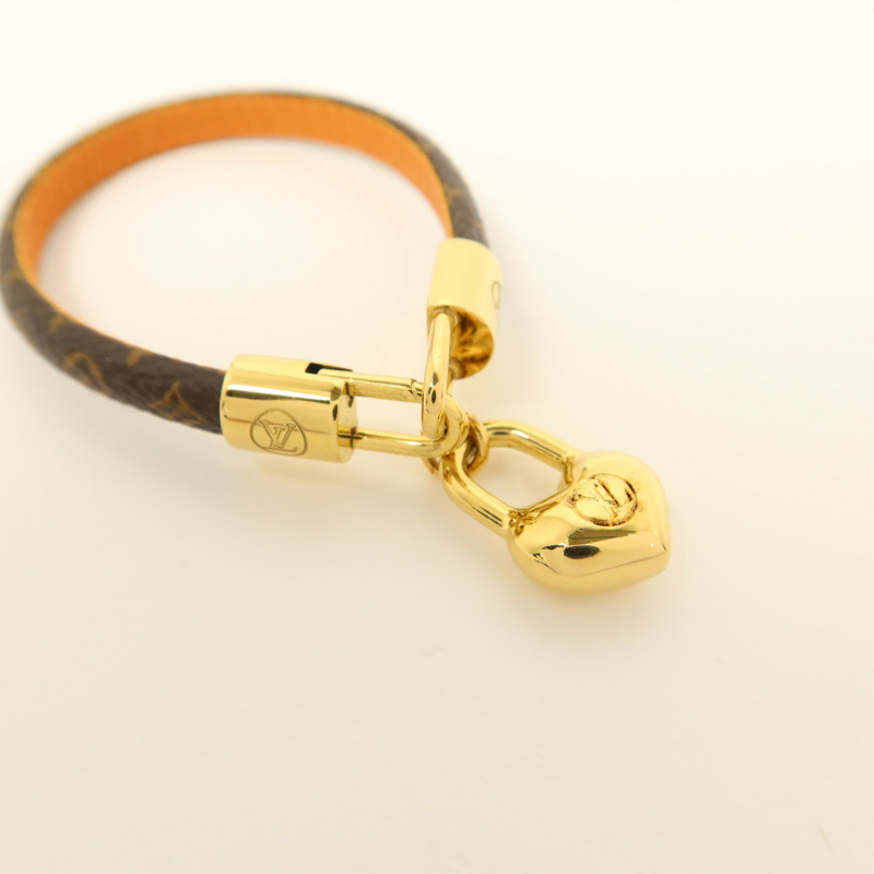 LOUIS VUITTON Monogram/金屬Crazy In Lock Bracelet手鏈-4