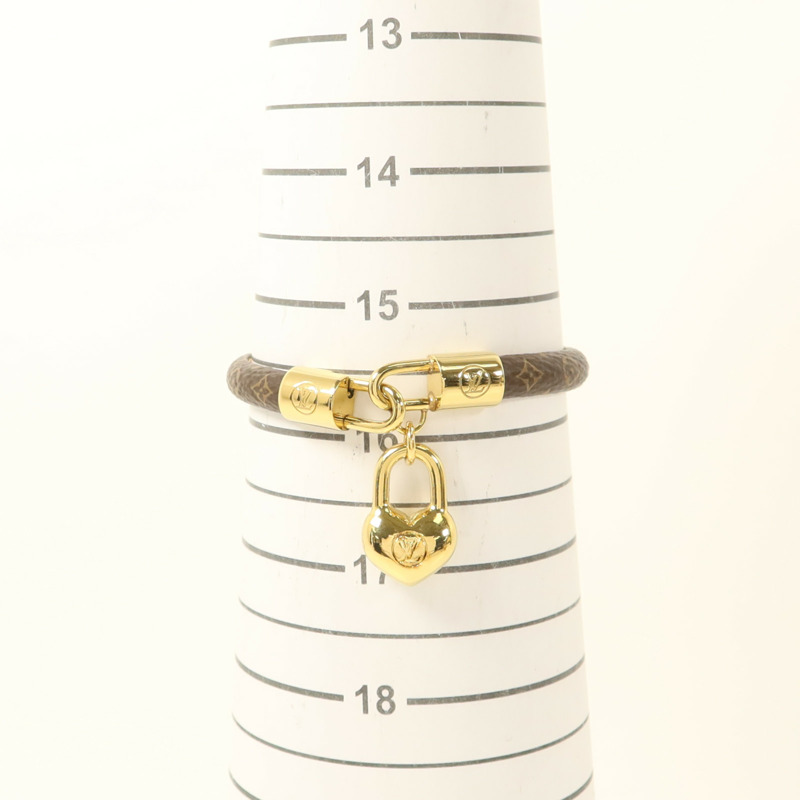 LOUIS VUITTON Monogram/金屬Crazy In Lock Bracelet手鏈-11