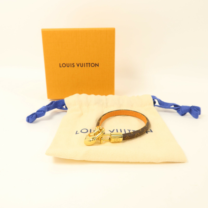 LOUIS VUITTON Monogram/金屬Crazy In Lock Bracelet手鏈-12
