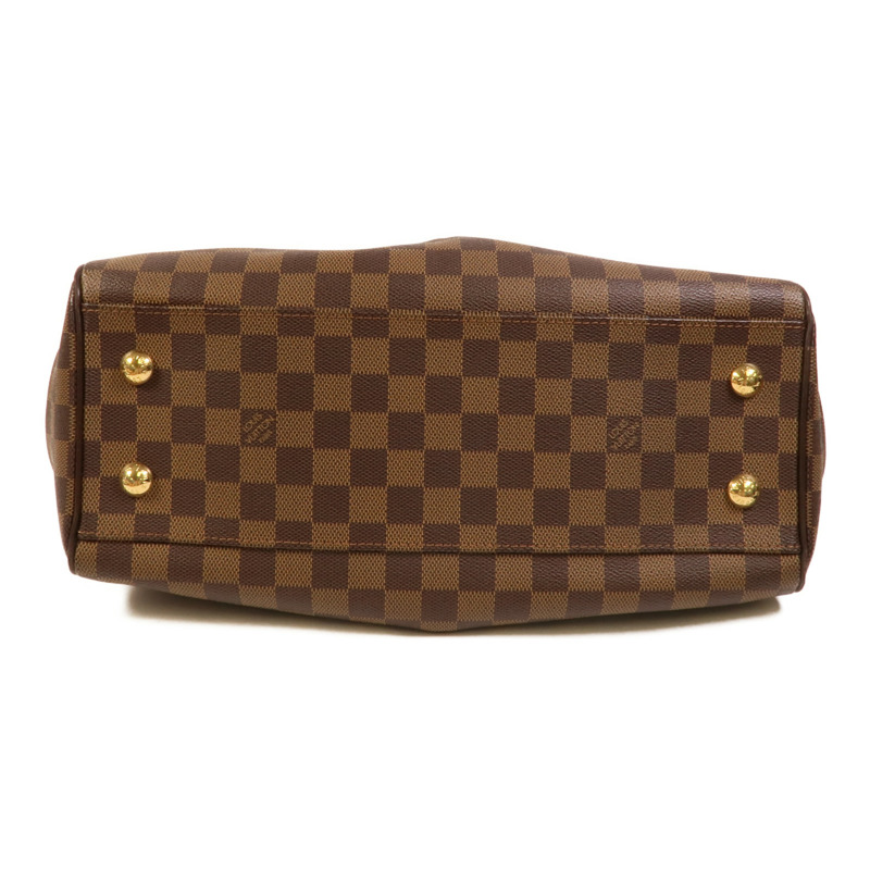 LOUIS VUITTON Damier Trevi金扣手挽肩背兩用袋棕色-3