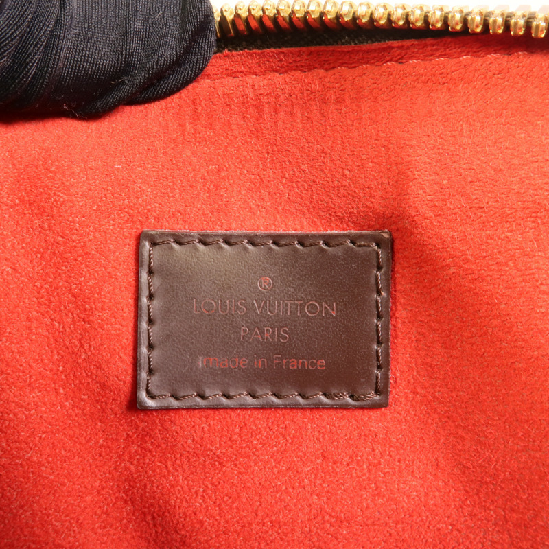 LOUIS VUITTON Damier Trevi金扣手挽肩背兩用袋棕色-8