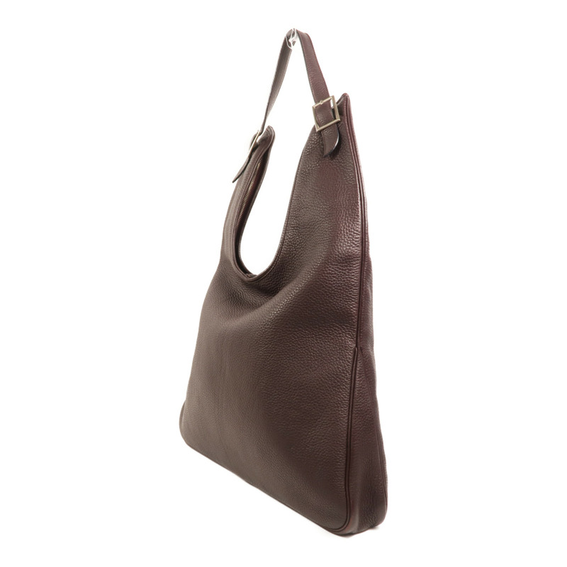 HERMES Clemence皮革Massai Cut 40肩背袋Havanne-2