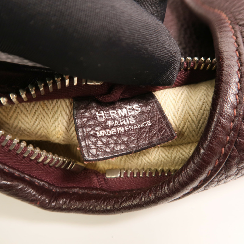 HERMES Clemence皮革Massai Cut 40肩背袋Havanne-5