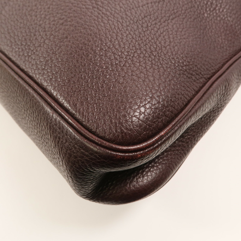 HERMES Clemence皮革Massai Cut 40肩背袋Havanne-11