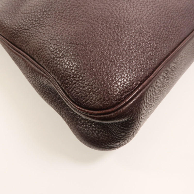 HERMES Clemence皮革Massai Cut 40肩背袋Havanne-12