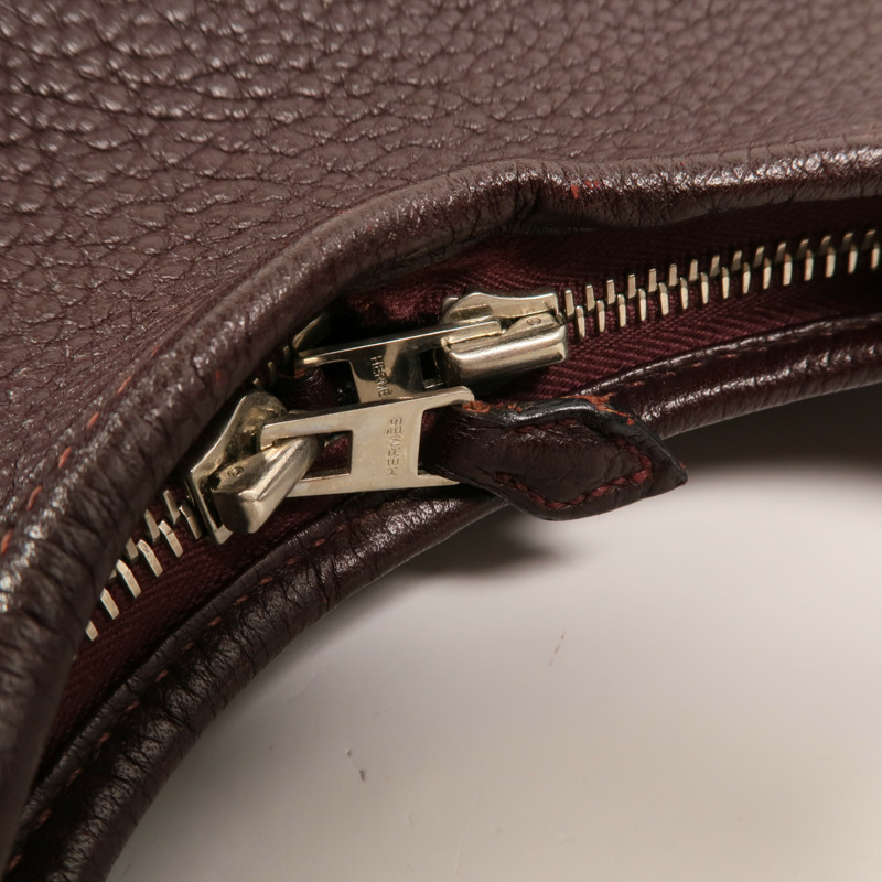 HERMES Clemence皮革Massai Cut 40肩背袋Havanne-14