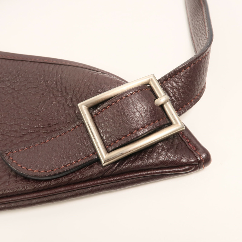HERMES Clemence皮革Massai Cut 40肩背袋Havanne-15