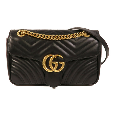 GUCCI 皮革GG Marmont鏈帶肩背袋