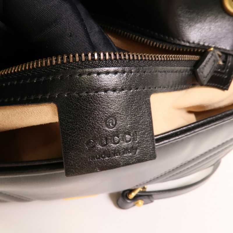 GUCCI 皮革GG Marmont鏈帶肩背袋-7