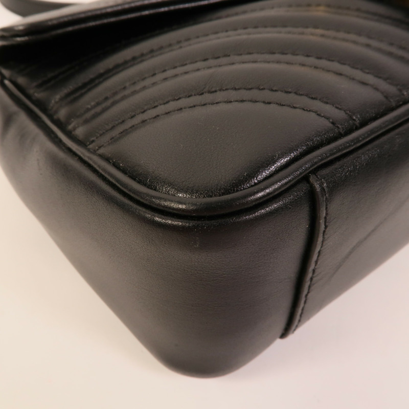 GUCCI 皮革GG Marmont鏈帶肩背袋-9